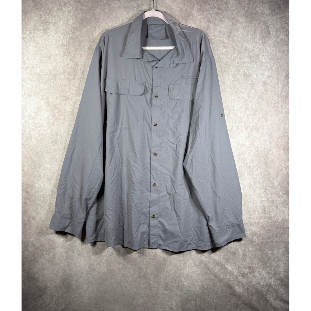 5.11 Tactical Shirt Mens XL Grey Button Front Long Sleeve Ripstop Hiking Outdoor